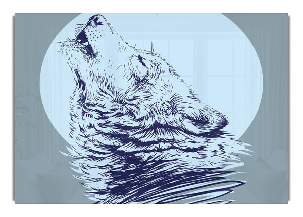 Heulender Wolf in der Nacht