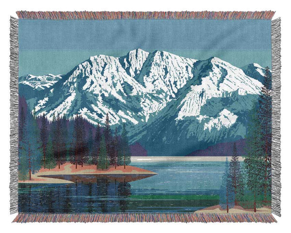 The Snow Lake Mountain Woven Blanket