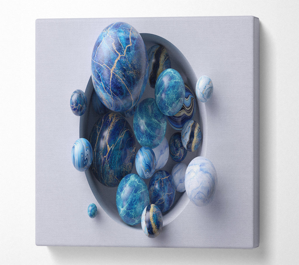 A Square Canvas Print Showing The Spheres In The Hole Square Wall Art