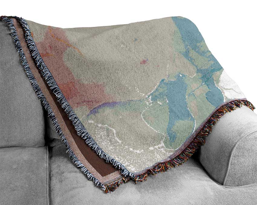 Pink And Blue Fusion Glitter Woven Blanket