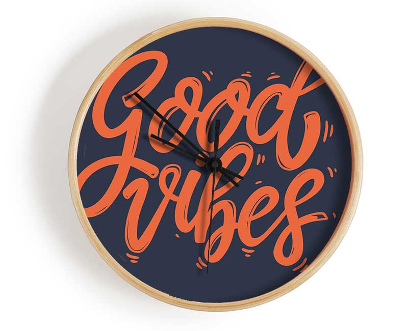 Good Vibes 2 Clock - Wallart-Direct UK