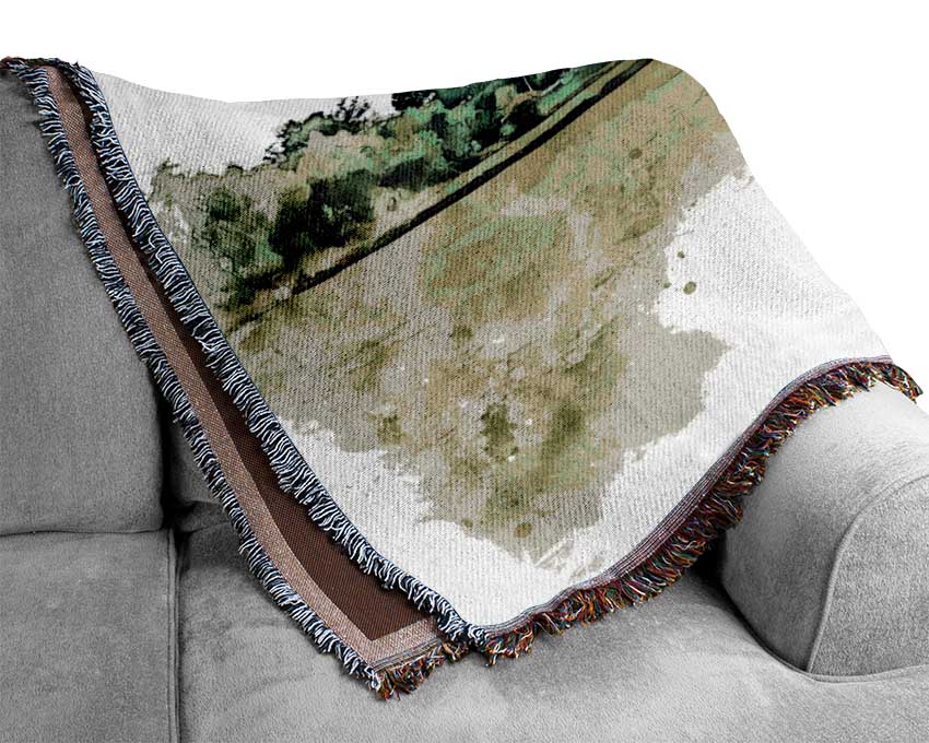 The Green Countryside Woven Blanket