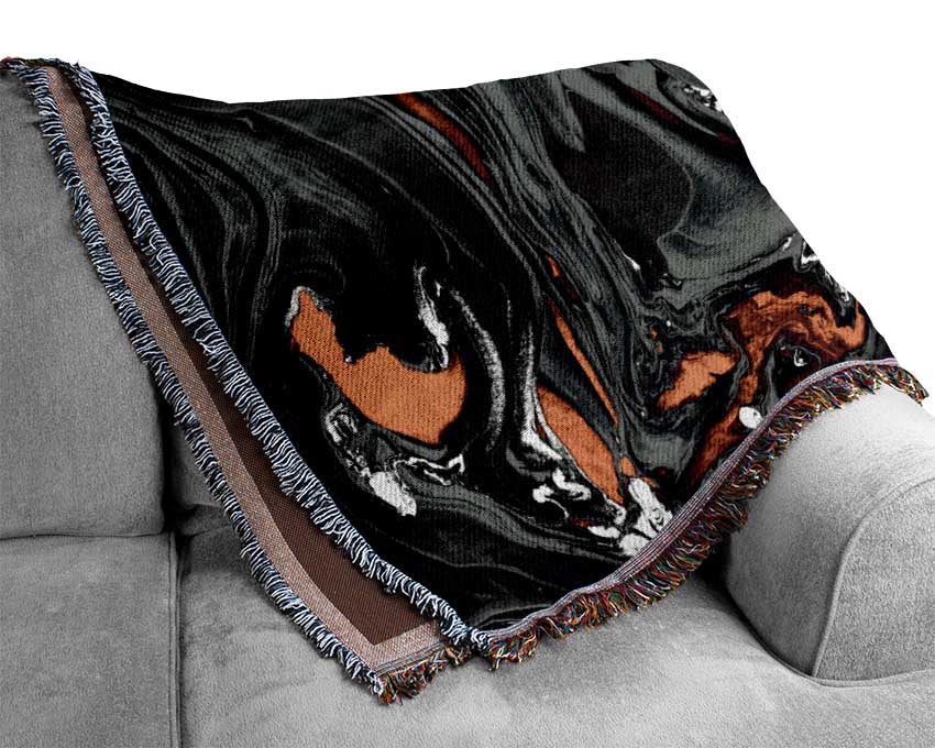 Molten Lava Pattern Woven Blanket