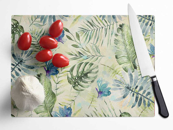 Monstera Cheese Plant Love Glass Chopping Board