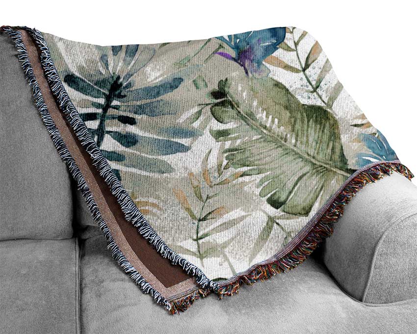 Monstera Cheese Plant Love Woven Blanket
