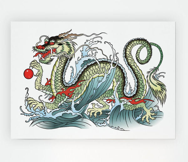 The Chinese Dragon Dance Print Poster Wall Art