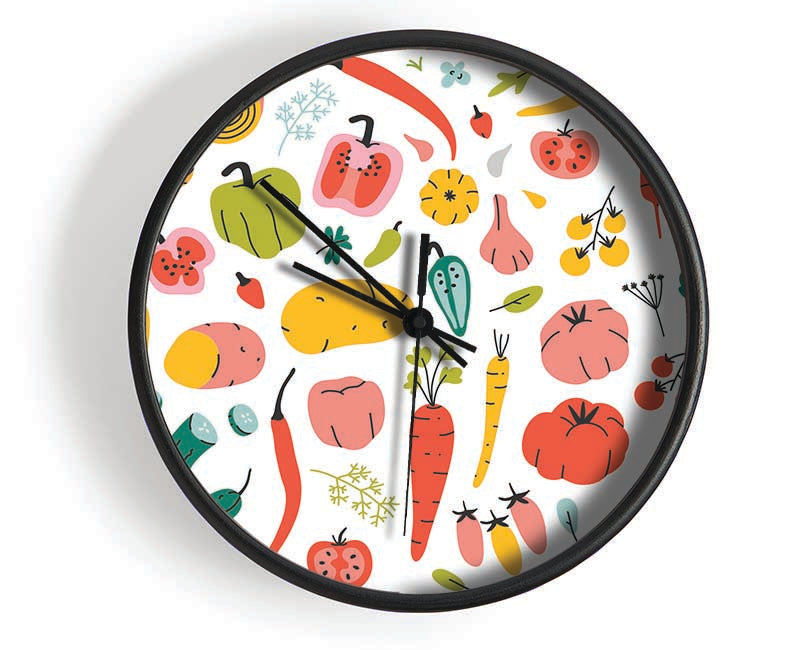 Autumn Squash Clock - Wallart-Direct UK