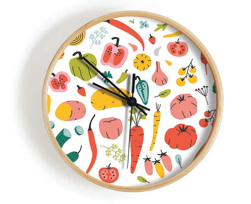 Autumn Squash Clock - Wallart-Direct UK