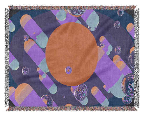 Red Orange Sun On Life Woven Blanket