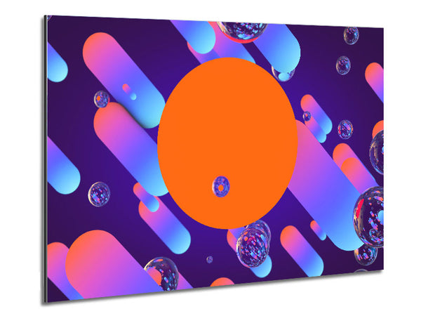 Red Orange Sun On Life Metal Print