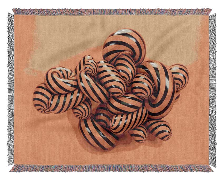 Twisty Stripey Mess Woven Blanket