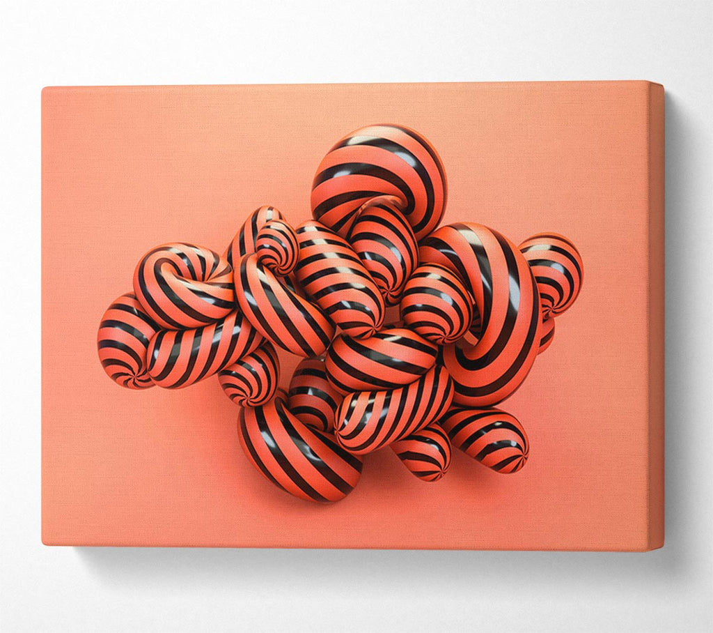 Picture of Twisty Stripey Mess Canvas Print Wall Art