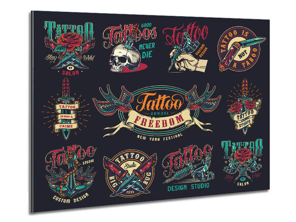 Tattoo Flash Art Studio Metal Print