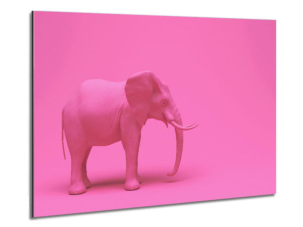 The Pink Elephant Metal Print