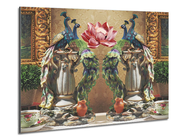 Peacocks Of Royalty Metal Print