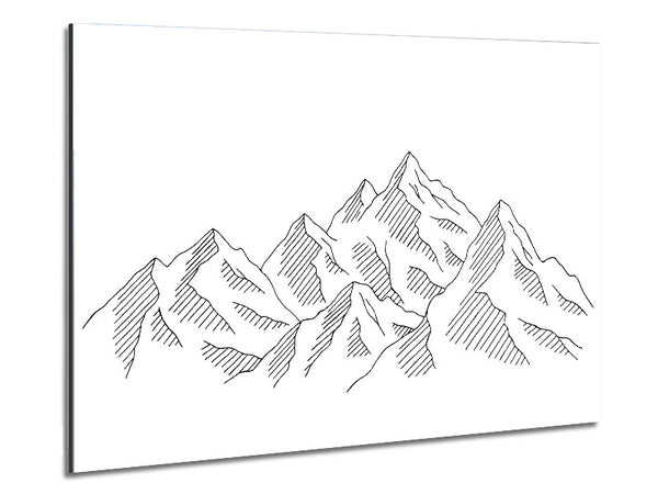 Simple Mountains Metal Print