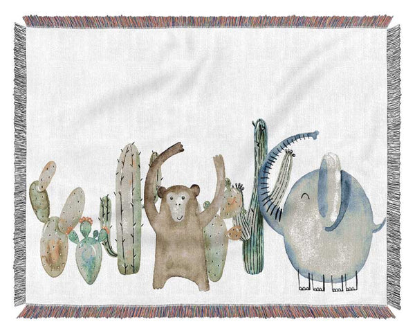 The Animal Party Woven Blanket