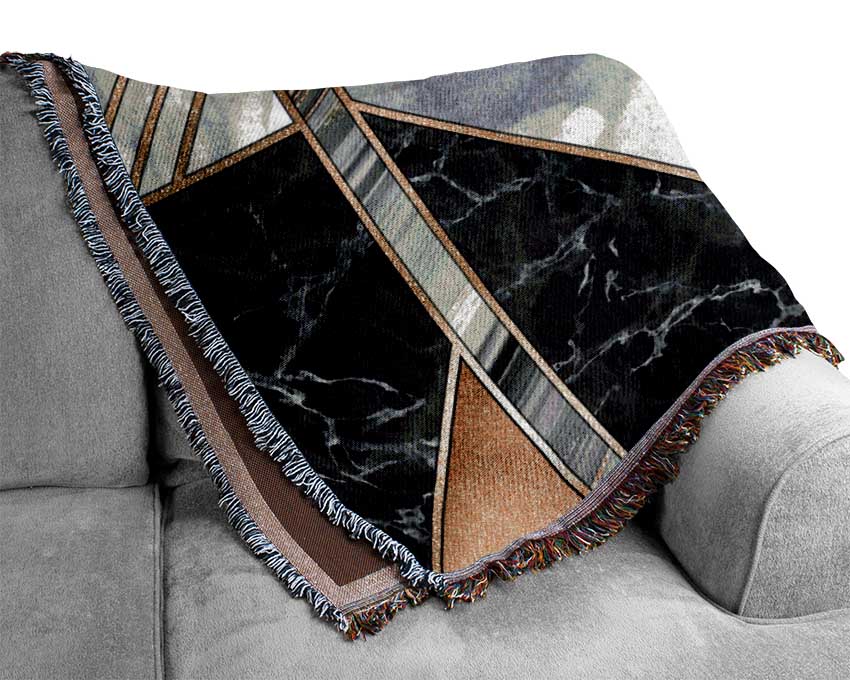 Triangles Of Marble Woven Blanket