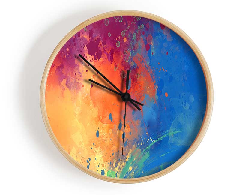 Explosion Of Water And Lava Clock - Wallart-Direct UK