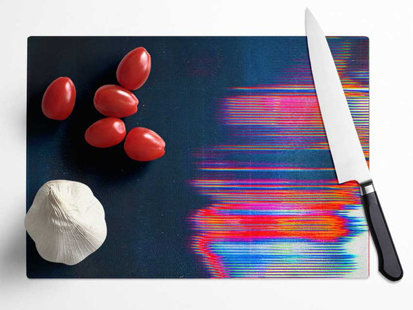 Distorted Movement Red Glass Chopping Board