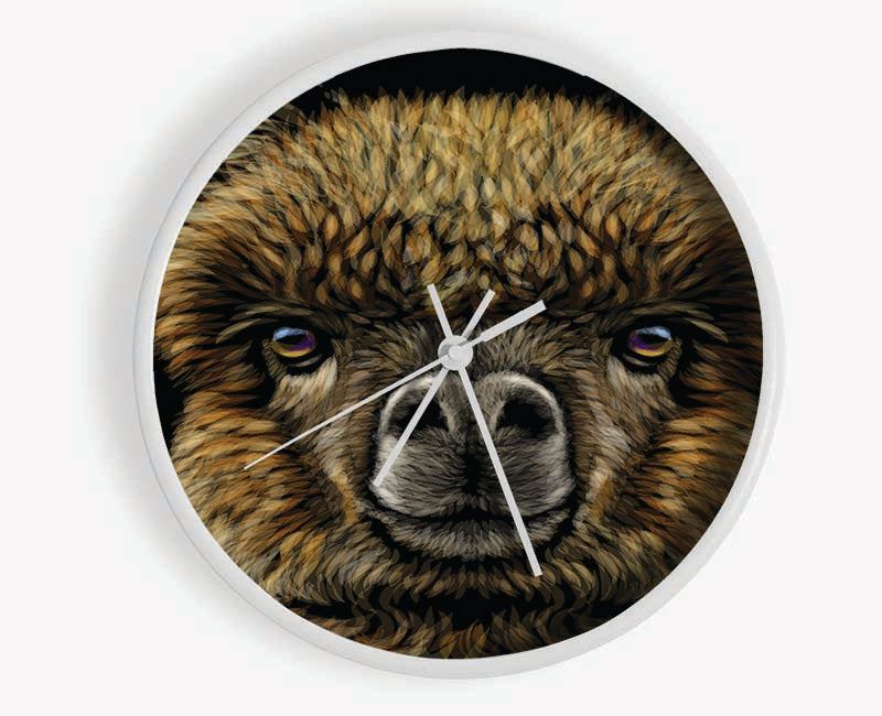 Alpaca Up Close Clock - Wallart-Direct UK