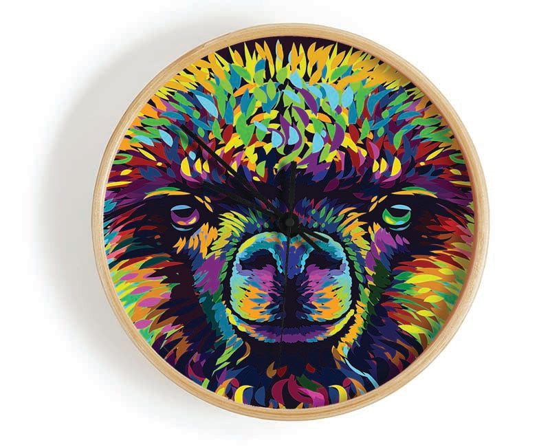 Alpaca In Colour Clock - Wallart-Direct UK