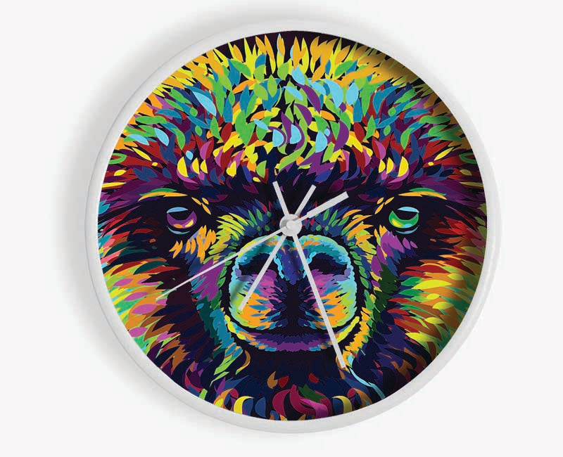Alpaca In Colour Clock - Wallart-Direct UK