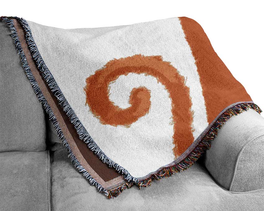 The Love Heart Orange Cat Woven Blanket