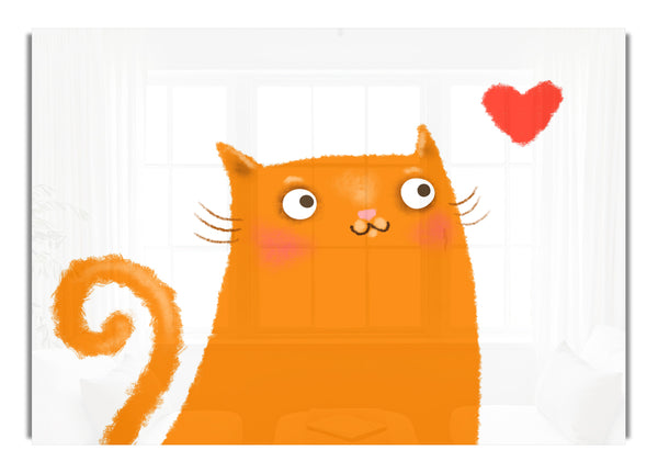 The Love Heart Orange Cat