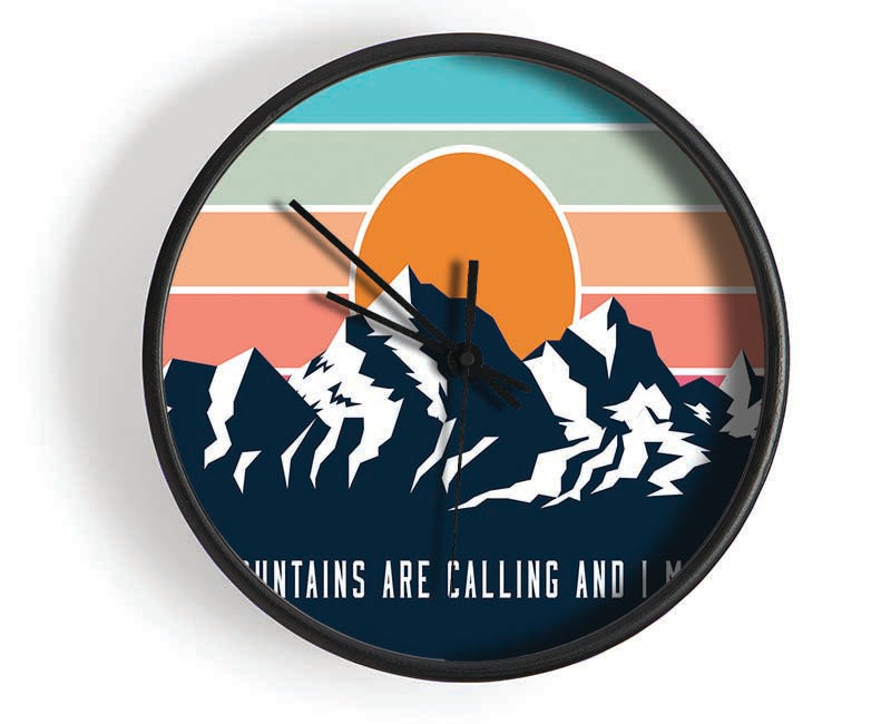 The Mountains Call Clock - Wallart-Direct UK