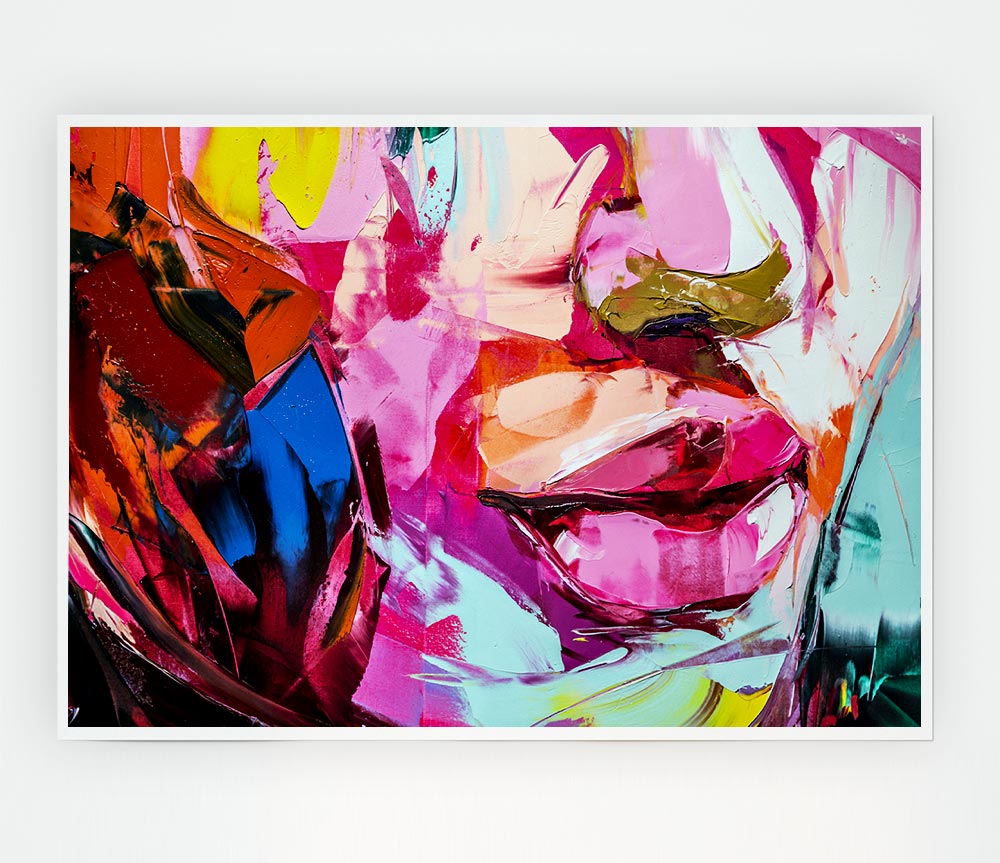 The Lips Of Colour Print Poster Wall Art