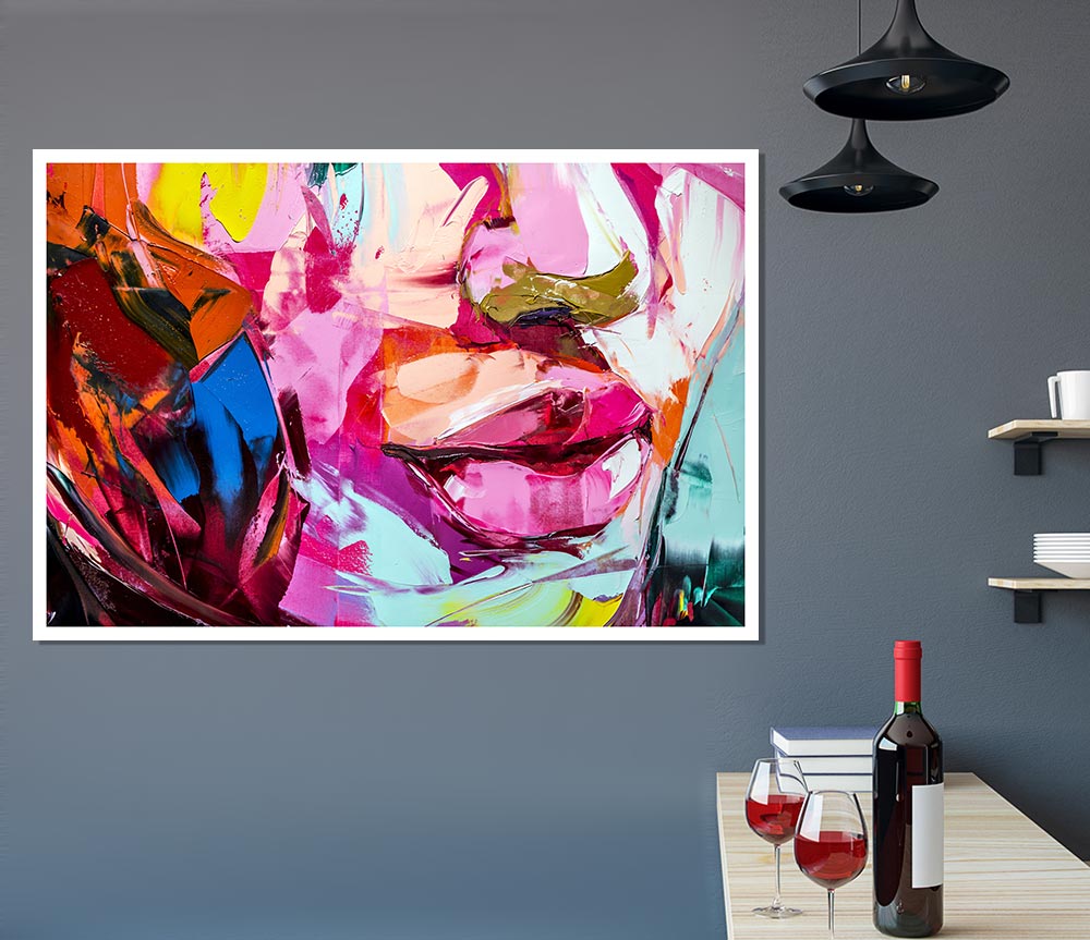 The Lips Of Colour Print Poster Wall Art