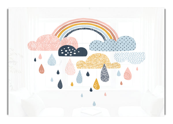 Multi Coloured Clouds And Rain