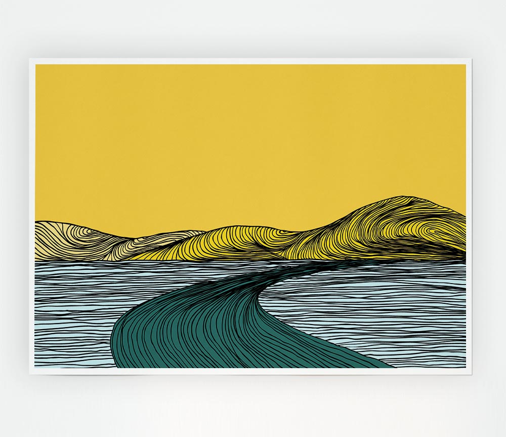 The Abstract Road Print Poster Wall Art