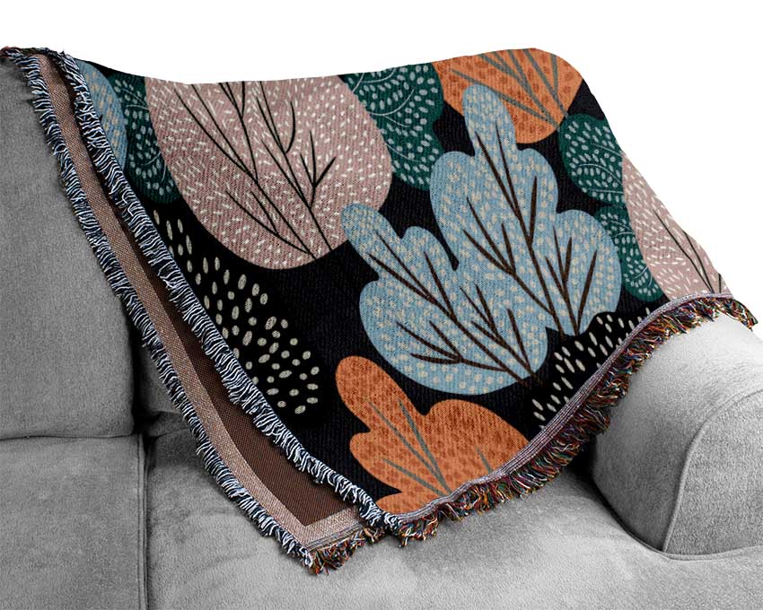 Trees Of Pattern And Colour Woven Blanket