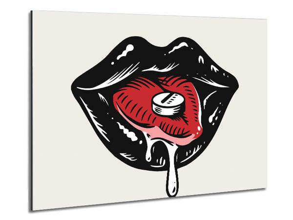 Schwarze Lippenpille