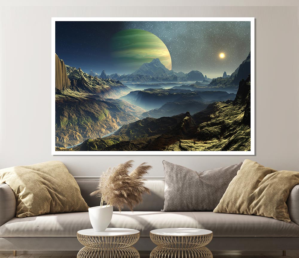 The Planet Rises Print Poster Wall Art