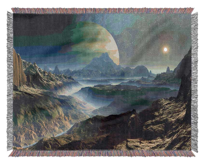 The Planet Rises Woven Blanket