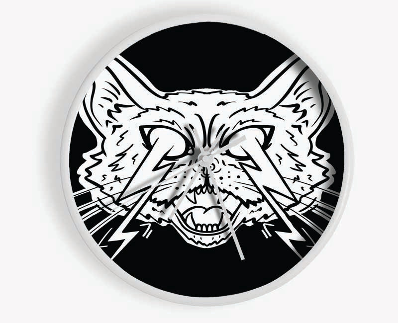 Thunderbolt Cat Eyes Clock - Wallart-Direct UK