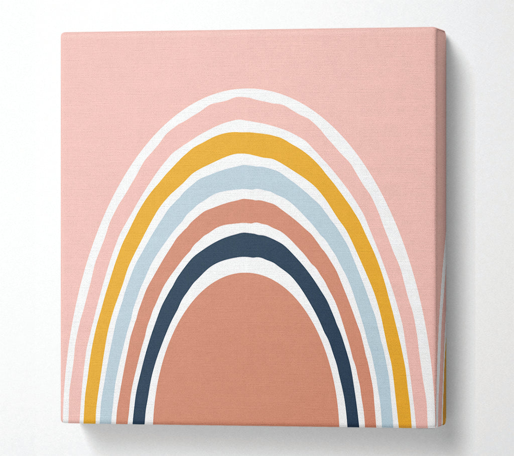 A Square Canvas Print Showing The Contemporary Rainbow Square Wall Art