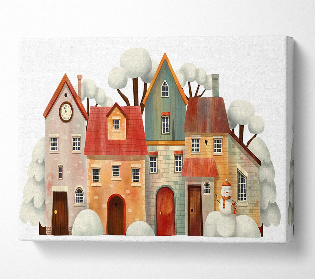 Picture of Stack Of Houses Canvas Print Wall Art