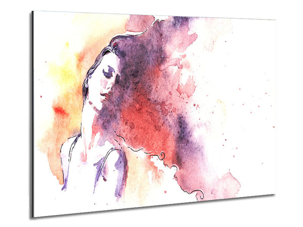 Aquarell Frau Flow