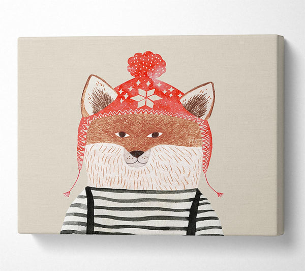  A Canvas Print of The Fox In A Hat Canvas Print