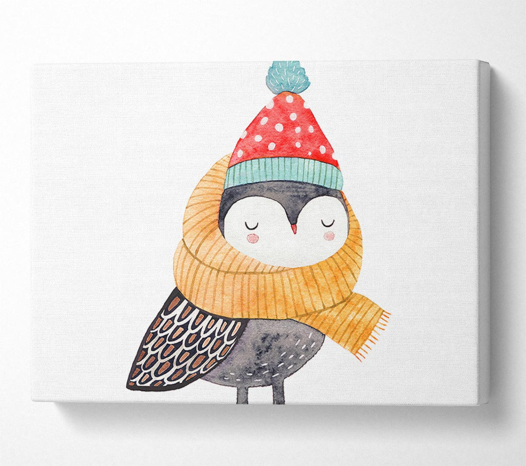 Picture of Ready For Winter Bird Canvas Print Wall Art