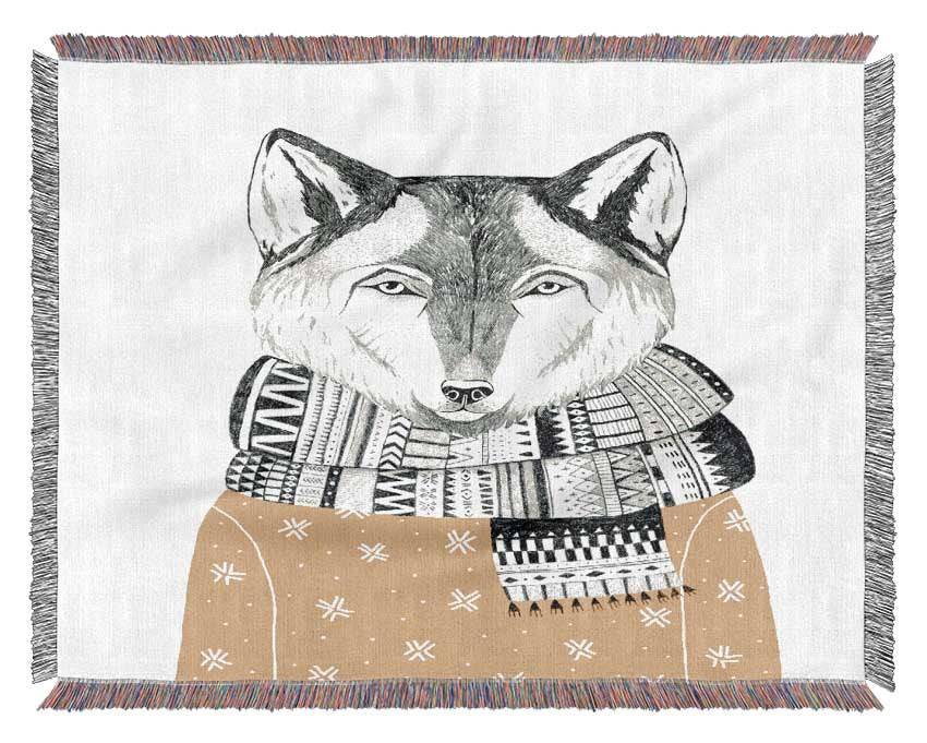 Ready For Winter Fox Woven Blanket
