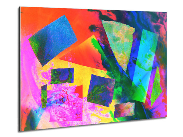 Neon Shapes In Paint Metal Print
