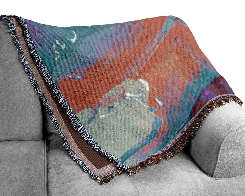 Paint Dab Washed Woven Blanket