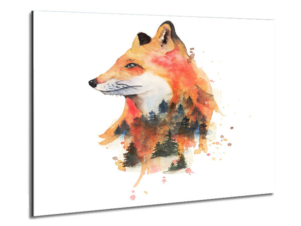 The Fox Woodland Metal Print