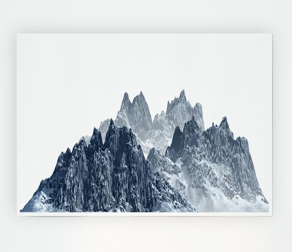 The Shards Of Mountain Print Poster Wall Art