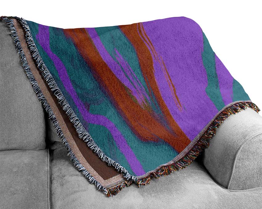 Neon Pink Strikes Woven Blanket
